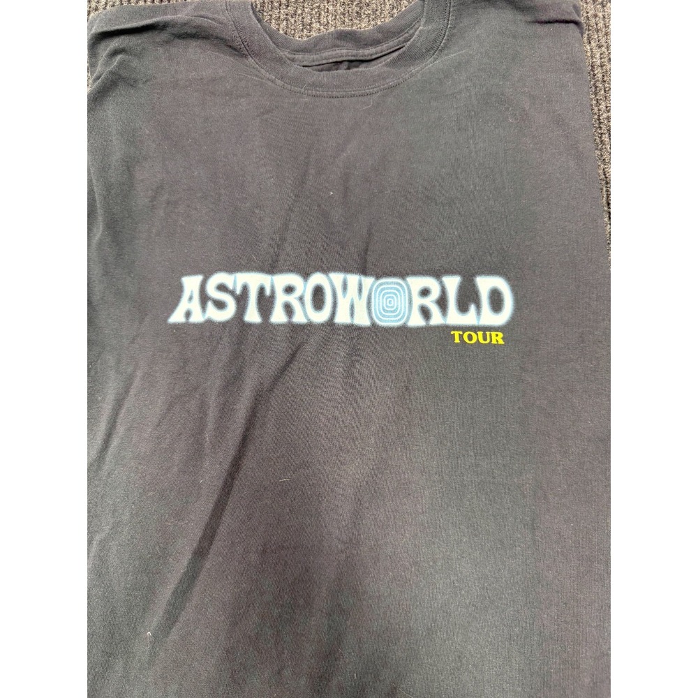 Travis Scott Astroworld 2018 Tour T Shirt Men's XL Black Cactus Jack